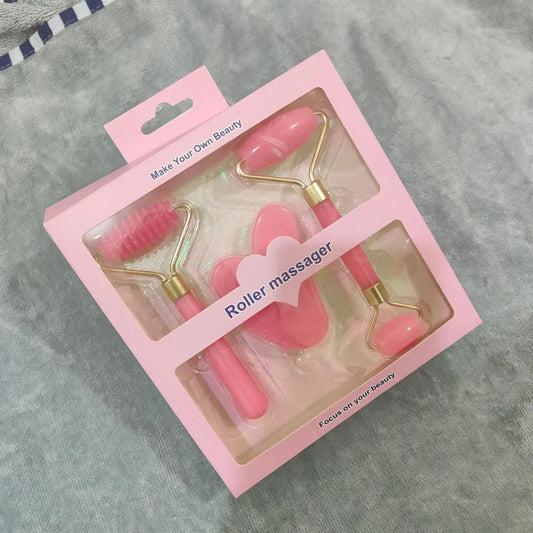 Rouleau Visage "Gua Sha" Sculptant Rose